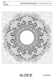 Mandala boyama sayfaları